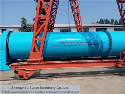 Rotary Drum Dryer for drying wood chips