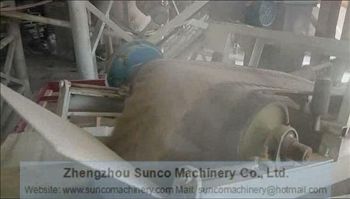 Dried sand out of silica sand dryer machine