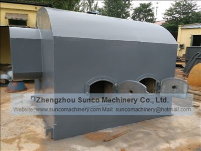 Waste wood and coal fired hot air furnace