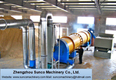 rotary sawdust dryer, sawdust drum dryer,