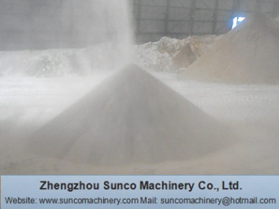 dry sand from silica sand dryer, 