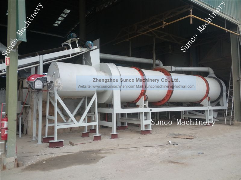 The worksite for the sand dryer plant,